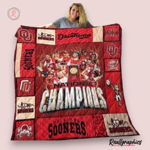 national champions 2024 oklahoma sooners fleece blanket