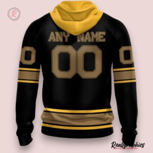 nhl boston bruins special blackout design hoodie