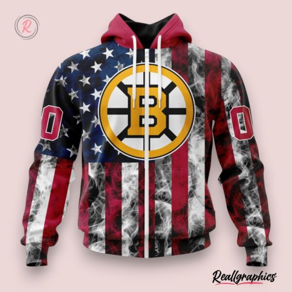 nhl boston bruins special design for independence day the fourth of july hoodie