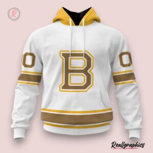 nhl boston bruins special whiteout design hoodie