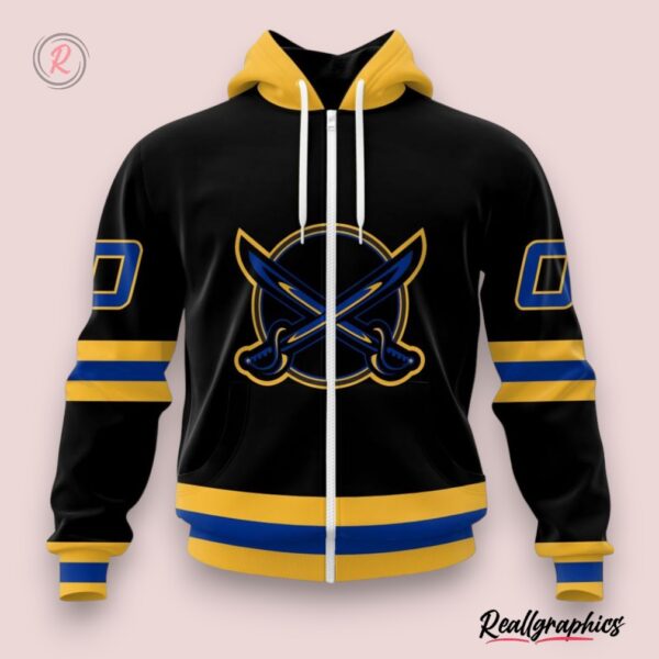 nhl buffalo sabres special blackout design hoodie