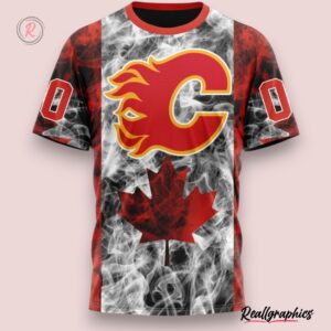 nhl calgary flames special design for canada day hoodie