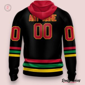 nhl chicago blackhawks special blackout design hoodie