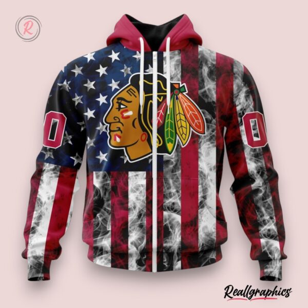 nhl chicago blackhawks special design for independence day the fourth of july hoodie