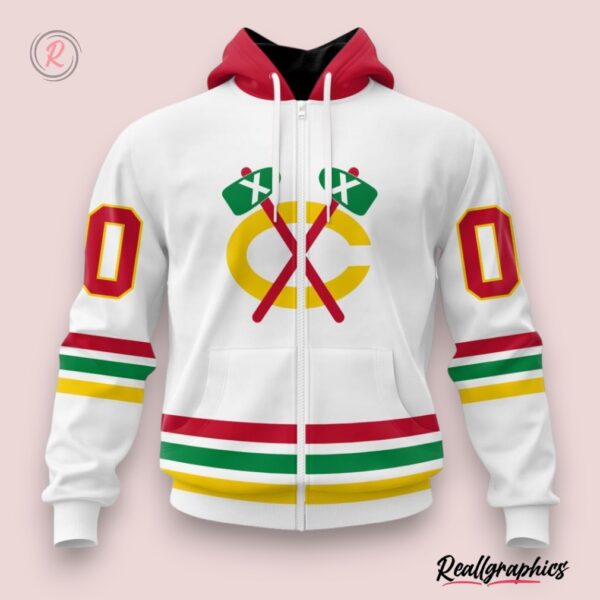 nhl chicago blackhawks special whiteout design hoodie