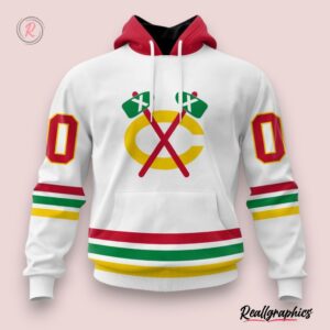 nhl chicago blackhawks special whiteout design hoodie