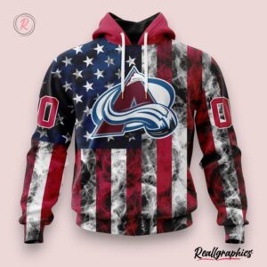 nhl colorado avalanche special design for independence day the fourth of july hoodie