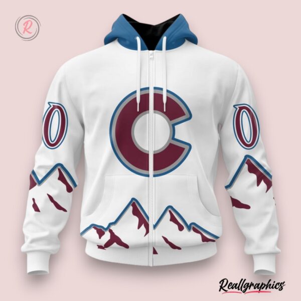 nhl colorado avalanche special whiteout design hoodie