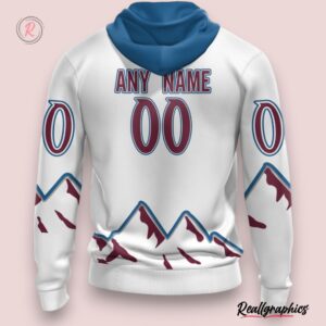 nhl colorado avalanche special whiteout design hoodie