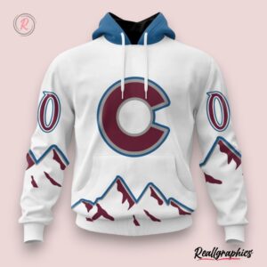 nhl colorado avalanche special whiteout design hoodie