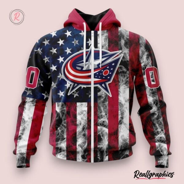 nhl columbus blue jackets special design for independence day the fourth of july hoodie