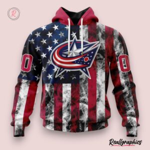 nhl columbus blue jackets special design for independence day the fourth of july hoodie