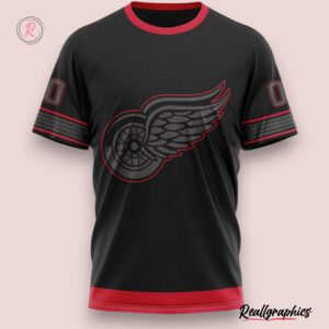 nhl detroit red wings special blackout design hoodie