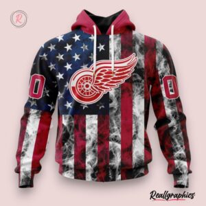 nhl detroit red wings special design for independence day the fourth of july hoodie