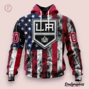 nhl los angeles kings special design for independence day the fourth of july hoodie