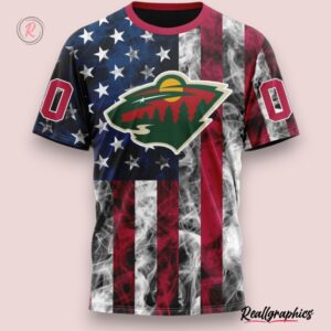 nhl minnesota wild special design for independence day the fourth of july hoodie