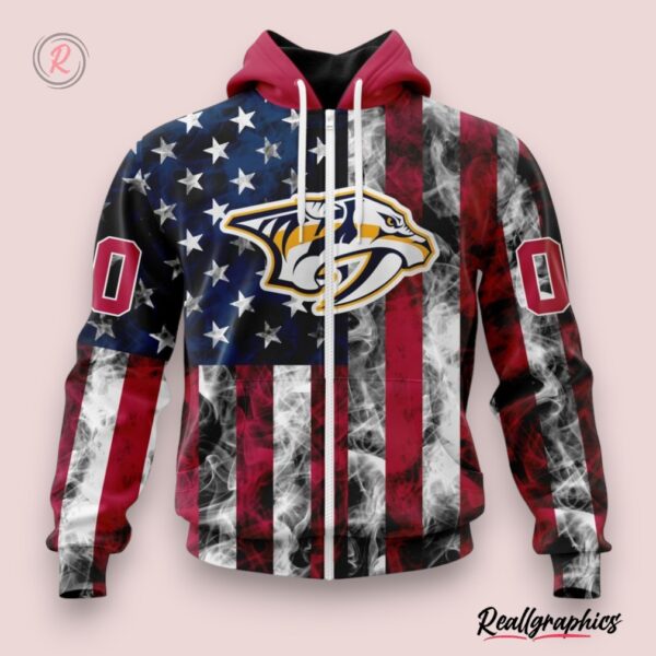 nhl nashville predators special design for independence day the fourth of july hoodie