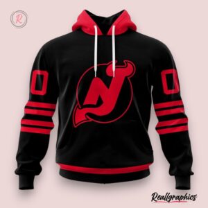 nhl new jersey devils special blackout design hoodie