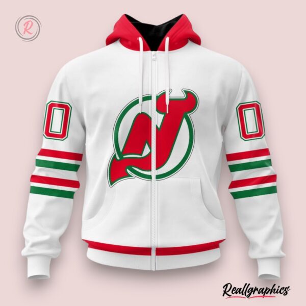 nhl new jersey devils special whiteout design hoodie