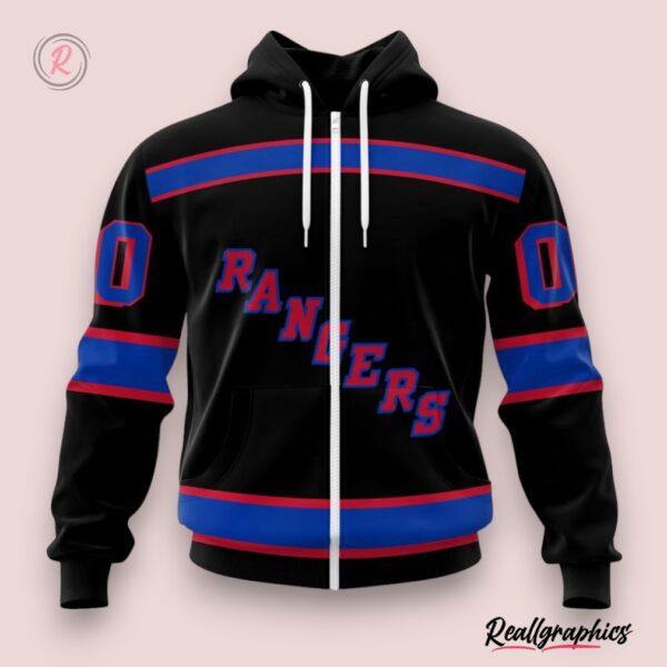 nhl new york rangers special blackout design hoodie