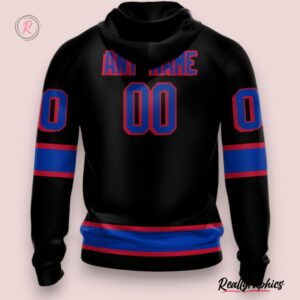 nhl new york rangers special blackout design hoodie