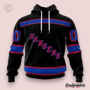 nhl new york rangers special blackout design hoodie