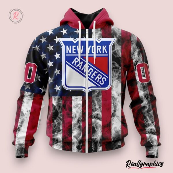 nhl new york rangers special design for independence day the fourth of july hoodie