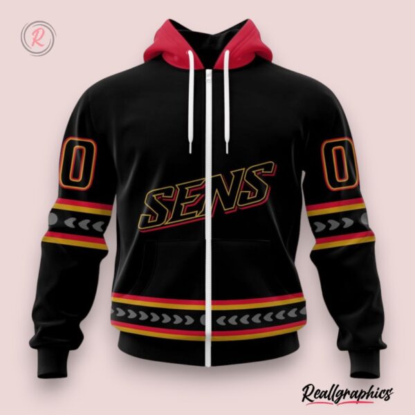 nhl ottawa senators special blackout design hoodie