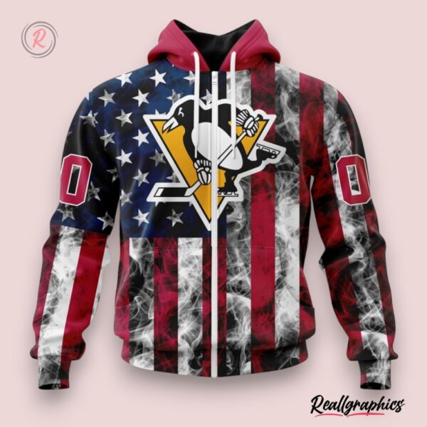 nhl pittsburgh penguins special design for independence day the fourth of july hoodie