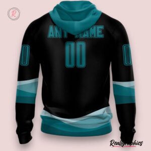 nhl san jose sharks special blackout design hoodie