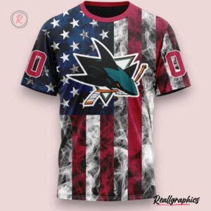 nhl san jose sharks special design for independence day the fourth of july hoodie