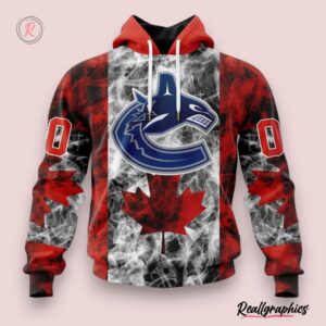 nhl vancouver canucks special design for canada day hoodie