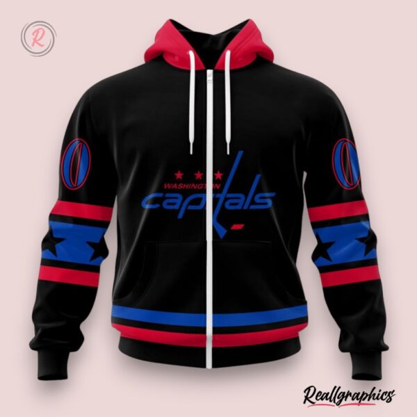 nhl washington capitals special blackout design hoodie