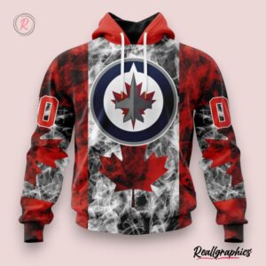 nhl winnipeg jets special design for canada day hoodie