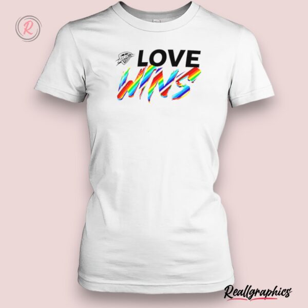 oklahoma city thunder love wins rainbow pride shirt