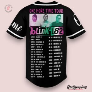 one more time tour blink 182 custom baseball jersey shirt style