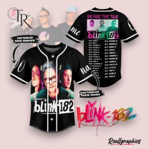 one more time tour blink 182 custom baseball jersey shirt style