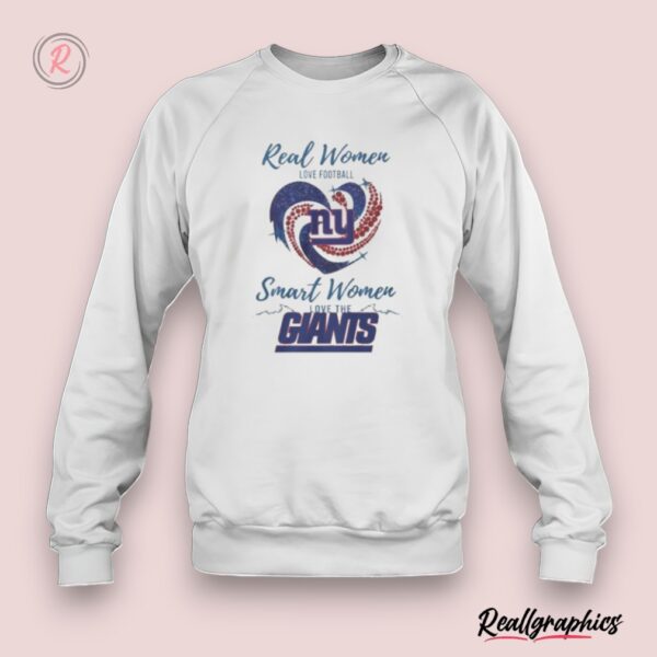 real women love football smart women love the new york giants 2024 – perfect gift for fans shirt