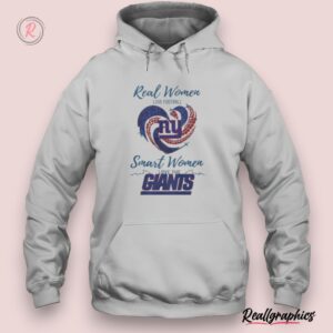 real women love football smart women love the new york giants 2024 – perfect gift for fans shirt