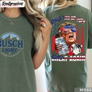 red white and busch light funny shirt, trump 4th of july crewneck hoodie