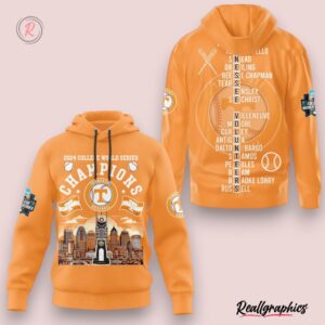 2024 college world series champions tennessee baseball hoodie orange