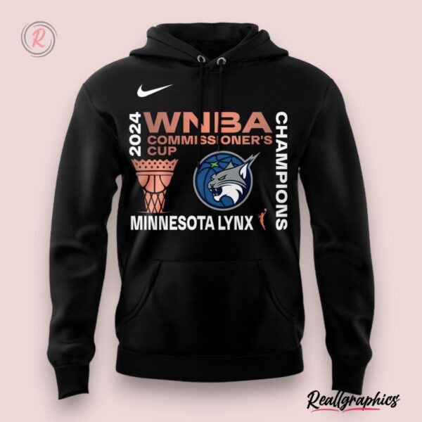 2024 commissioner's cup champions minnesota lynx hoodie black