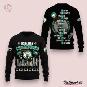 2024 nba champions boston celtics different here hoodie black, celtics unique gifts