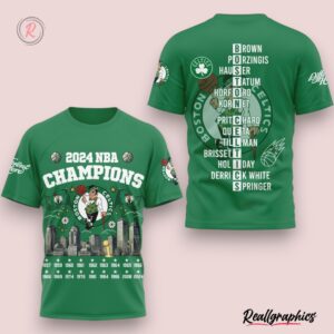 2024 nba champions boston celtics different here hoodie green, celtics team gifts