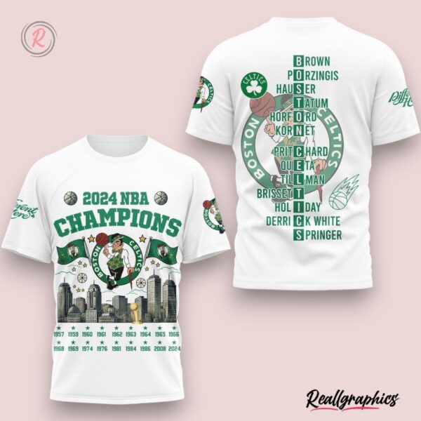 2024 nba champions boston celtics different here hoodie white, celtics unique gifts