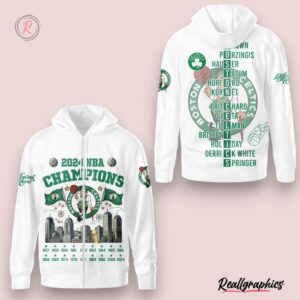 2024 nba champions boston celtics different here hoodie white, celtics unique gifts