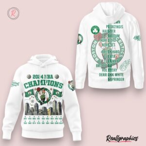 2024 nba champions boston celtics different here hoodie white, celtics unique gifts