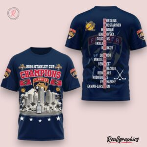 2024 stanley cup champions florida city hoodie blue