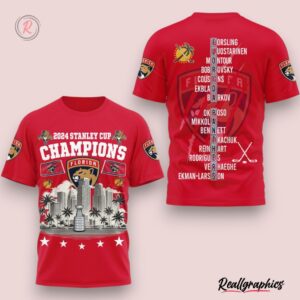 2024 stanley cup champions florida city hoodie red