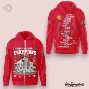 2024 stanley cup champions florida city hoodie red